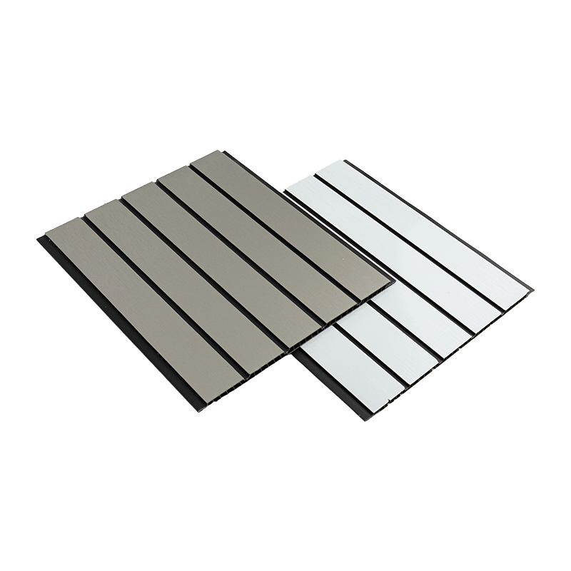 Hoja de panel de PVC de 300*8 mm para techo - Espacios negros Hoja de panel de PVC de 300*8 mm para techo - Espacios negros