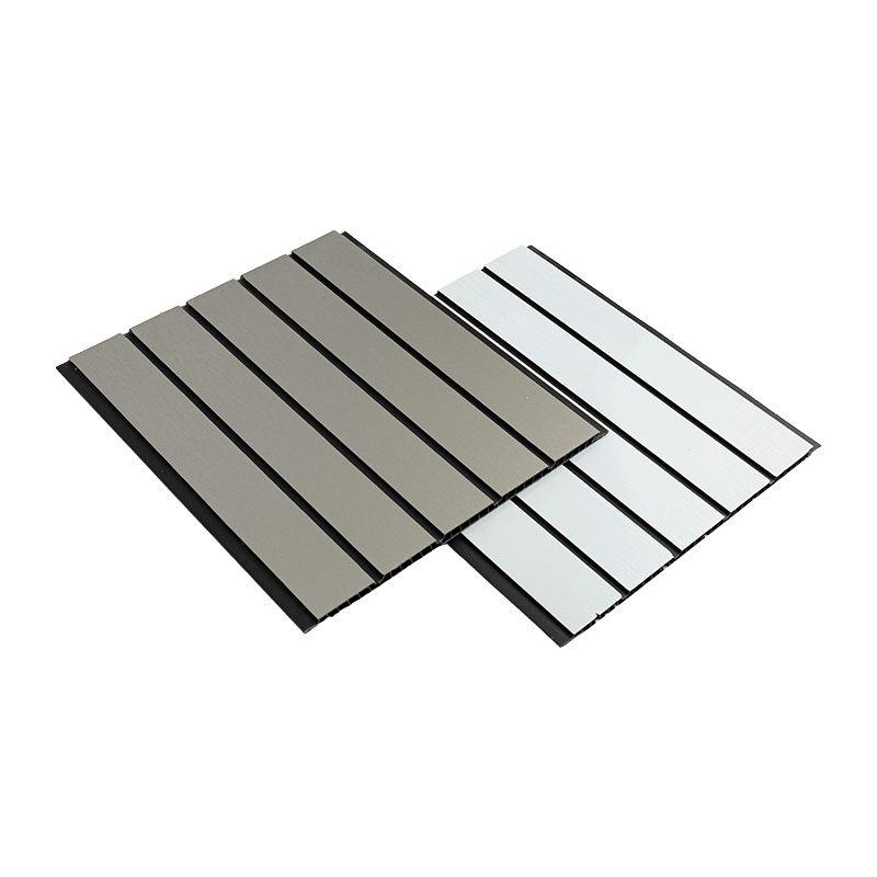 Hoja de panel de PVC de 300*8 mm para techo - Espacios negros