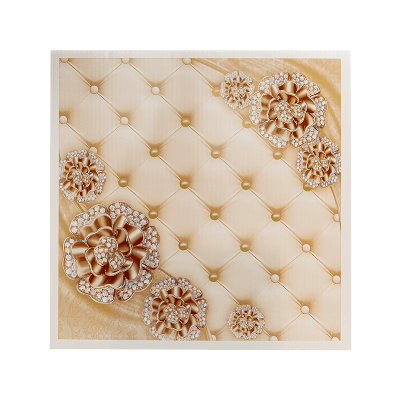 Panel de techo de PVC cuadrado de 603*603 mm, lámina de techo falsa de PVC
