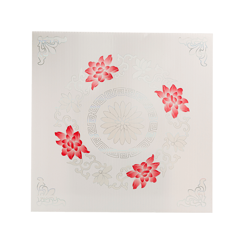 Panel de techo de PVC cuadrado de 603*603 mm, lámina de techo falsa de PVC