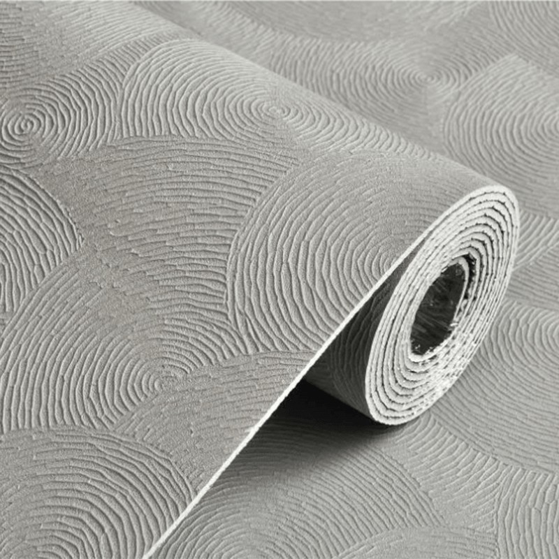 Pegatina de pared autoadhesiva de cerámica con patrón ondulado gris medio