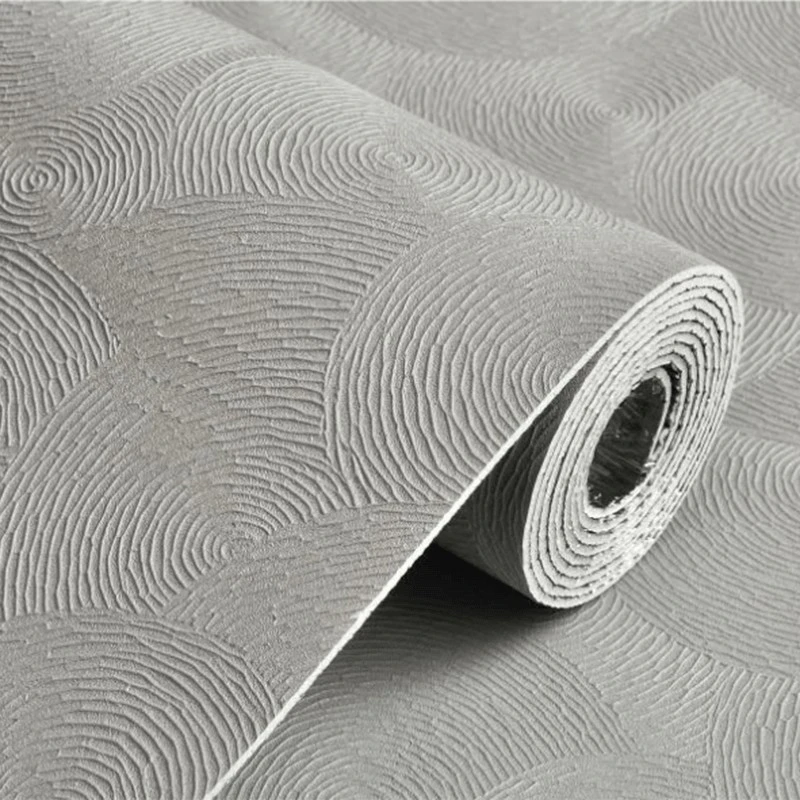 Pegatina de pared autoadhesiva de cerámica con patrón ondulado gris medio