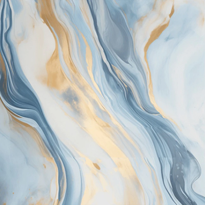Película de transferencia de ondas de color azul claro y dorado