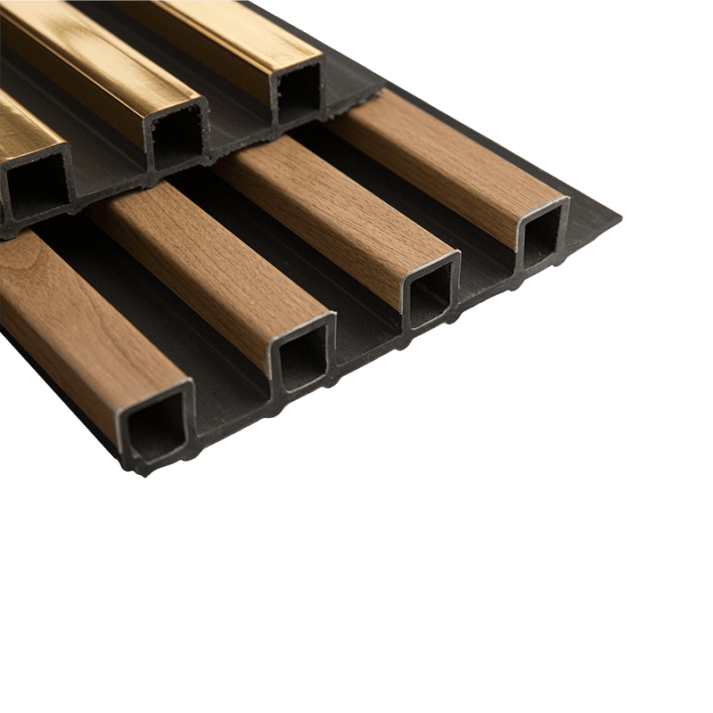 Panel de pared WPC con rejilla de grano de madera de 160*22 mm
