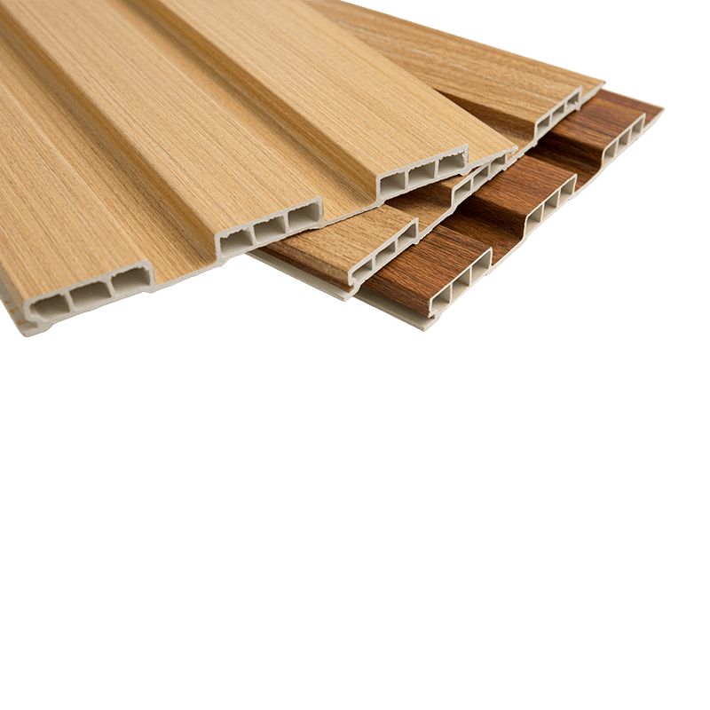 Panel de pared WPC con rejilla de doble foque de 200*14 mm