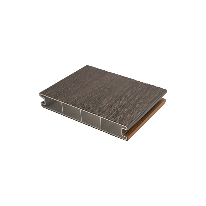 Pisos de aleación de aluminio con relieve de grano de madera, terrazas compuestas de aluminio para exteriores - Marrón Pisos de aleación de aluminio con relieve de grano de madera, terrazas compuestas de aluminio para exteriores - Marrón