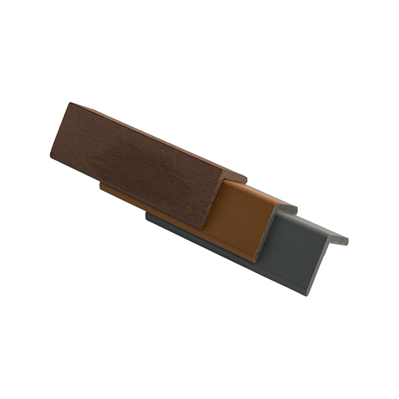 Moldeo en ángulo recto de madera y plástico texturizado en tela de 20*20 mm