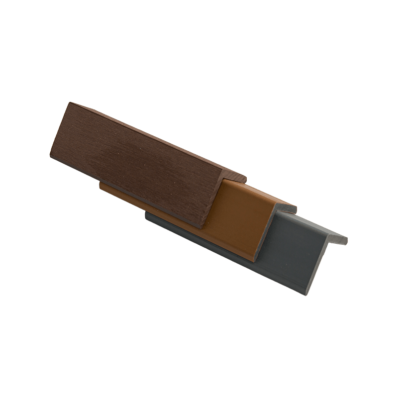 Moldeo en ángulo recto de madera y plástico texturizado en tela de 20*20 mm