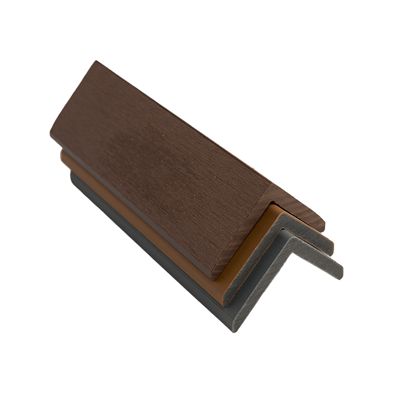 Moldeo en ángulo recto compuesto de madera y plástico con grano de madera de 25*25 mm