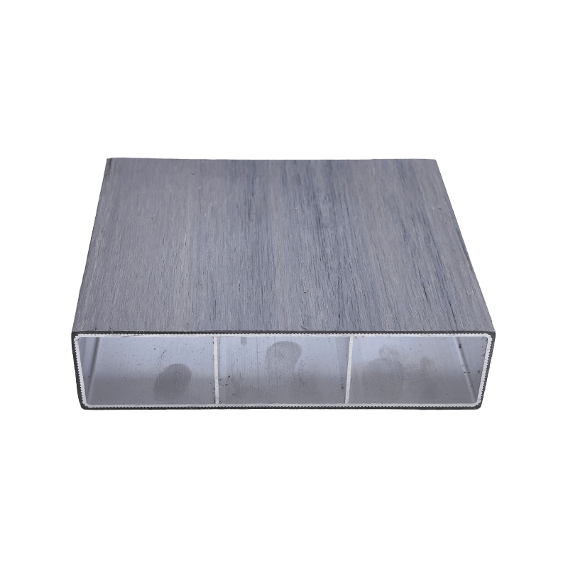 Tubo cuadrado de aluminio y plástico para exteriores de tres puertos de 120*30 mm