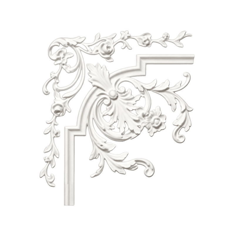 Decoraciones de esquinas de PU de 38,3*38,3*3,6 cm