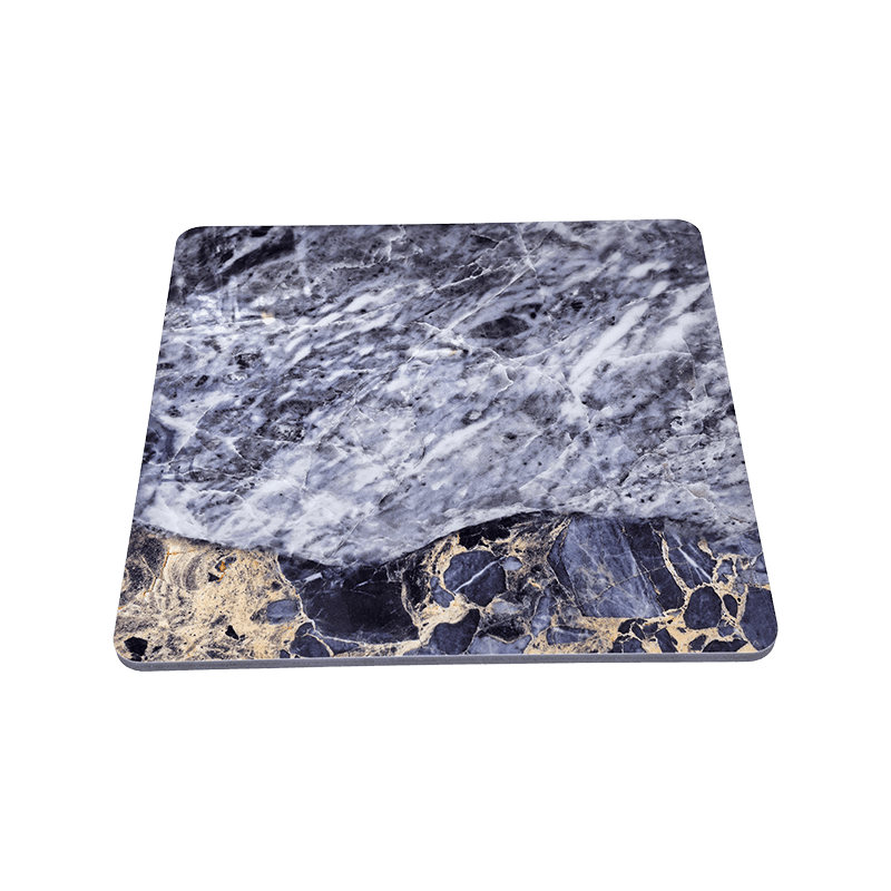 Placa de cristal de carbono con estampado de mármol