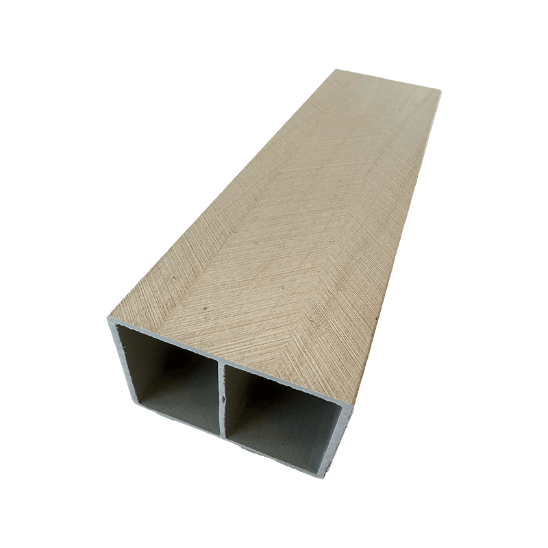 Tubo cuadrado de PVC de doble puerto de 50*75 mm
