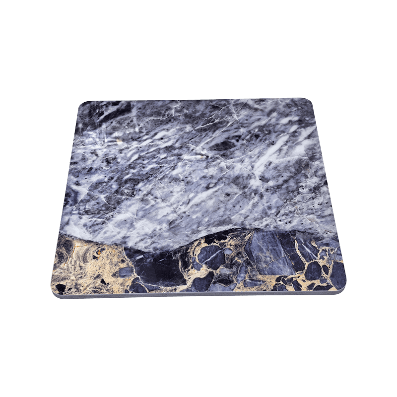 Placa de cristal de carbono con estampado de mármol