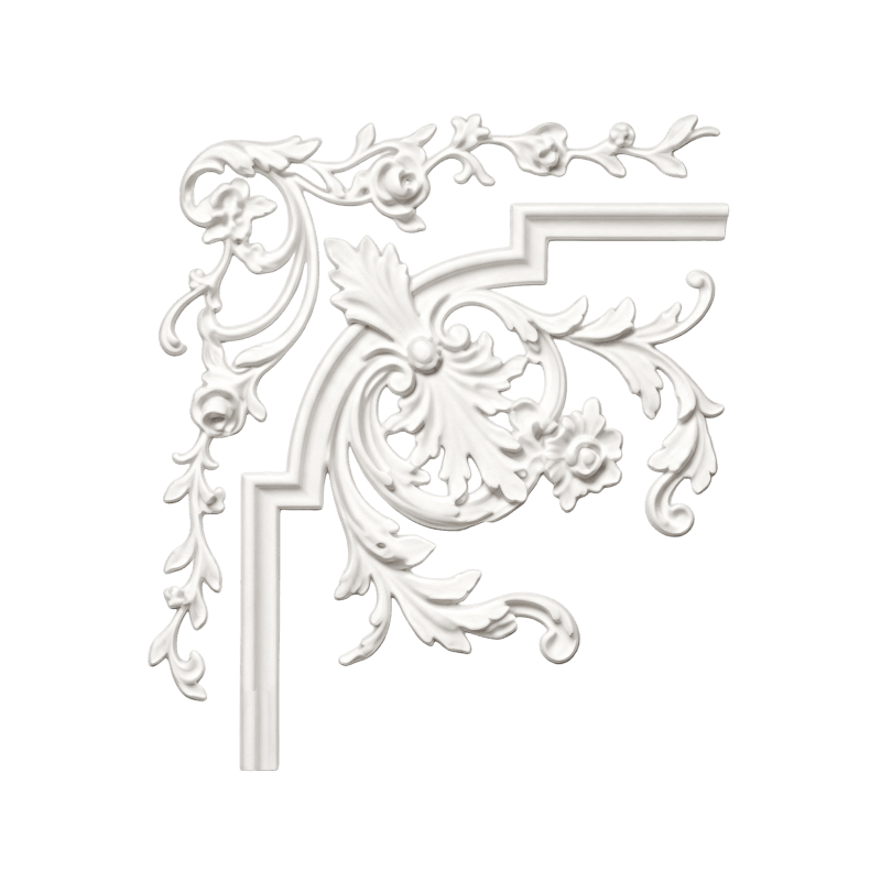 Decoraciones de esquinas de PU de 38,3*38,3*3,6 cm